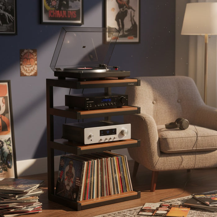 NorStone Esse HiFi Vinyl Stand - Walnut