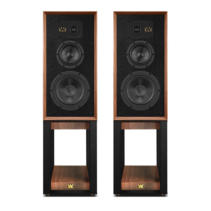 Wharfedale Super Linton Heritage Speaker (Pair) with Stands - Walnut